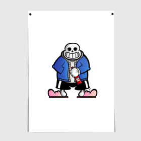 Постер с принтом Undertale в городе Новоалтайск, 100% бумага
 | бумага, плотность 150 мг. Матовая, но за счет высокого коэффициента гладкости имеет небольшой блеск и дает на свету блики, но в отличии от глянцевой бумаги не покрыта лаком | Тематика изображения на принте: napstablook | sans | undertale