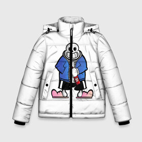 Зимняя куртка для мальчиков 3D с принтом Undertale в городе Новоалтайск, ткань верха — 100% полиэстер; подклад — 100% полиэстер, утеплитель — 100% полиэстер | длина ниже бедра, удлиненная спинка, воротник стойка и отстегивающийся капюшон. Есть боковые карманы с листочкой на кнопках, утяжки по низу изделия и внутренний карман на молнии. 

Предусмотрены светоотражающий принт на спинке, радужный светоотражающий элемент на пуллере молнии и на резинке для утяжки | Тематика изображения на принте: napstablook | sans | undertale