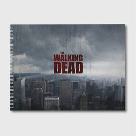 Альбом для рисования с принтом The Walking Dead в городе Новоалтайск, 100% бумага
 | матовая бумага, плотность 200 мг. | Тематика изображения на принте: the walking dead | америка | апокалипсис | глен | дерил | зомби | карл | кровь | рик | сша | ходячие мертвецы