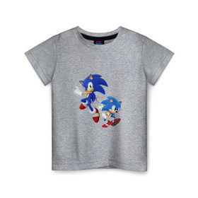 Детская футболка хлопок с принтом Sonic (Соник) в городе Новоалтайск, 100% хлопок | круглый вырез горловины, полуприлегающий силуэт, длина до линии бедер | retro | sega | sonic