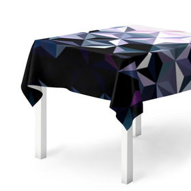 Скатерть 3D с принтом Lowpoly Pattern в городе Новоалтайск, 100% полиэстер (ткань не мнется и не растягивается) | Размер: 150*150 см | polygon | абстракция | серый