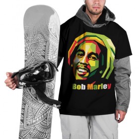 Накидка на куртку 3D с принтом Bob Marley в городе Новоалтайск, 100% полиэстер |  | боб марли | регги