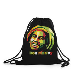 Рюкзак-мешок 3D с принтом Bob Marley в городе Новоалтайск, 100% полиэстер | плотность ткани — 200 г/м2, размер — 35 х 45 см; лямки — толстые шнурки, застежка на шнуровке, без карманов и подкладки | Тематика изображения на принте: боб марли | регги