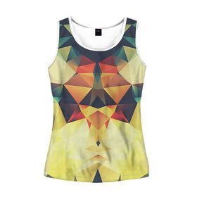 Женская майка 3D с принтом Grazy Poly VPPDGryphon в городе Новоалтайск, 100% полиэстер | круглая горловина, прямой силуэт, длина до линии бедра | poly | полигон | текстура | узор