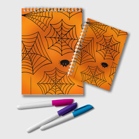 Блокнот с принтом Halloween в городе Новоалтайск, 100% бумага | 48 листов, плотность листов — 60 г/м2, плотность картонной обложки — 250 г/м2. Листы скреплены удобной пружинной спиралью. Цвет линий — светло-серый
 | cat | dark | halloween | вамп | вампир | ведьма | готика | кот | кошка | магия | ночь | тыква | хэллоуин