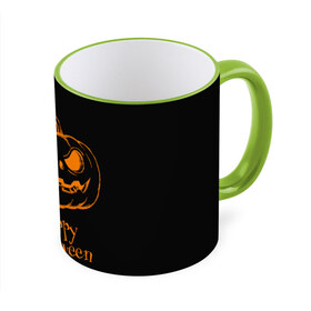 Кружка 3D с принтом Halloween в городе Новоалтайск, керамика | ёмкость 330 мл | cat | dark | halloween | вамп | вампир | ведьма | готика | кот | кошка | магия | ночь | тыква | хэллоуин