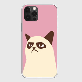 Чехол для iPhone 12 Pro Max с принтом Grumpy cat pink в городе Новоалтайск, Силикон |  | кот | мем | угрюмый
