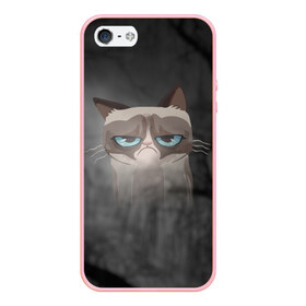 Чехол для iPhone 5/5S матовый с принтом Grumpy Cat в городе Новоалтайск, Силикон | Область печати: задняя сторона чехла, без боковых панелей | кот | мем | угрюмый
