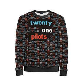 Детский свитшот 3D с принтом Twenty one pilots в городе Новоалтайск, 100% полиэстер | свободная посадка, прямой крой, мягкая тканевая резинка на рукавах и понизу свитшота | Тематика изображения на принте: 21 pilots