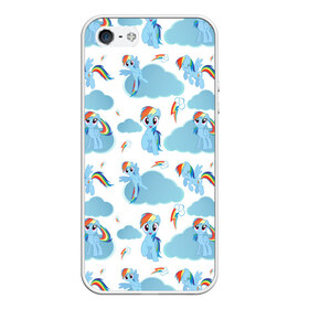 Чехол для iPhone 5/5S матовый с принтом My Little Pony в городе Новоалтайск, Силикон | Область печати: задняя сторона чехла, без боковых панелей | dash | rainbow | пони | радуга