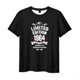 Мужская футболка 3D с принтом 1964 - Ограниченная серия в городе Новоалтайск, 100% полиэфир | прямой крой, круглый вырез горловины, длина до линии бедер | 1964 | др | качество | мужик | о.м.с.к. | советский | ссср