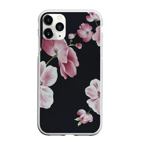 Чехол для iPhone 11 Pro матовый с принтом Цветы на черном фоне в городе Новоалтайск, Силикон |  | растения | стиль | цветы