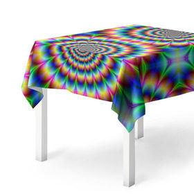 Скатерть 3D с принтом Grazy fractal в городе Новоалтайск, 100% полиэстер (ткань не мнется и не растягивается) | Размер: 150*150 см | fraktal | luxury | premium | vip | премиум | фрактал | эксклюзив