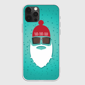 Чехол для iPhone 12 Pro Max с принтом Санта хипстер в городе Новоалтайск, Силикон |  | Тематика изображения на принте: борода | дед мороз | новый год | подарок на новый год | санта | санта хипстер | снег | снежинки | хипстер
