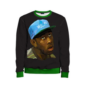 Детский свитшот 3D с принтом Tyler the creator в городе Новоалтайск, 100% полиэстер | свободная посадка, прямой крой, мягкая тканевая резинка на рукавах и понизу свитшота | tyler