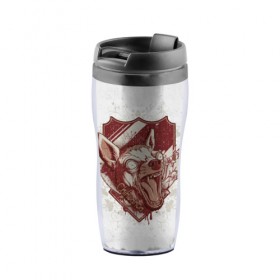 Термокружка-непроливайка с принтом Chihuahua в городе Новоалтайск, внутренняя часть — пищевой пластик, наружная часть — прозрачный пластик, между ними — полиграфическая вставка с рисунком | объем — 350 мл, герметичная крышка | арт | клевый | красивый | пес | рисунок | чихуахуа