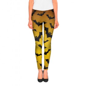 Леггинсы 3D с принтом Летучие мыши в городе Новоалтайск, 80% полиэстер, 20% эластан | Эластичный пояс, зауженные к низу, низкая посадка | Тематика изображения на принте: 