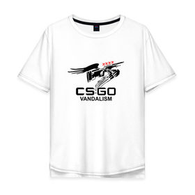 Мужская футболка хлопок Oversize с принтом cs:go - Mirage graffity в городе Новоалтайск, 100% хлопок | свободный крой, круглый ворот, “спинка” длиннее передней части | awp | coldzera | cs | csgo | graffity | mirage | sk | го | кс