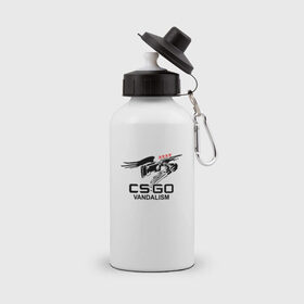 Бутылка спортивная с принтом cs:go - Mirage graffity в городе Новоалтайск, металл | емкость — 500 мл, в комплекте две пластиковые крышки и карабин для крепления | awp | coldzera | cs | csgo | graffity | mirage | sk | го | кс