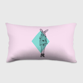 Подушка 3D антистресс с принтом Pink Rabbit в городе Новоалтайск, наволочка — 100% полиэстер, наполнитель — вспененный полистирол | состоит из подушки и наволочки на молнии | hipster | rabbit | swag | кролик | хипстер