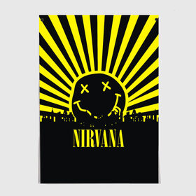 Постер с принтом Nirvana в городе Новоалтайск, 100% бумага
 | бумага, плотность 150 мг. Матовая, но за счет высокого коэффициента гладкости имеет небольшой блеск и дает на свету блики, но в отличии от глянцевой бумаги не покрыта лаком | cobain | kurt | кобейн | курт | нирвана