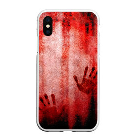 Чехол для iPhone XS Max матовый с принтом Отпечатки 2 в городе Новоалтайск, Силикон | Область печати: задняя сторона чехла, без боковых панелей | halloween | helloween | кровь | ужас | хеллоин | хеллоуин | хелуин