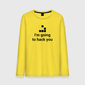 Мужской лонгслив хлопок с принтом I`m going to hack you в городе Новоалтайск, 100% хлопок |  | coder | hacker | it | programmer | хакер
