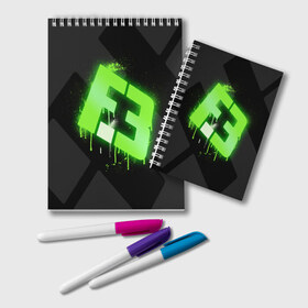Блокнот с принтом csgo - Flipsid3 (Black collection) в городе Новоалтайск, 100% бумага | 48 листов, плотность листов — 60 г/м2, плотность картонной обложки — 250 г/м2. Листы скреплены удобной пружинной спиралью. Цвет линий — светло-серый
 | cs | csgo | flipsid3 | го | кс