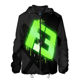 Мужская куртка 3D с принтом cs:go - Flipsid3 (Black collection) в городе Новоалтайск, ткань верха — 100% полиэстер, подклад — флис | прямой крой, подол и капюшон оформлены резинкой с фиксаторами, два кармана без застежек по бокам, один большой потайной карман на груди. Карман на груди застегивается на липучку | cs | csgo | flipsid3 | го | кс