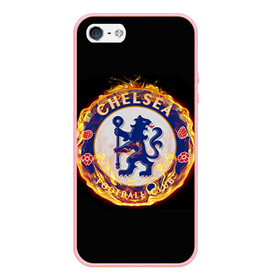 Чехол для iPhone 5/5S матовый с принтом Chelsea в городе Новоалтайск, Силикон | Область печати: задняя сторона чехла, без боковых панелей | chelsea | football. | английская премьер лига | апл | футбол | челси
