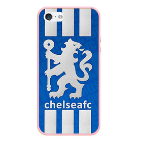Чехол для iPhone 5/5S матовый с принтом Chelsea в городе Новоалтайск, Силикон | Область печати: задняя сторона чехла, без боковых панелей | chelsea | football. | английская премьер лига | апл | футбол | челси
