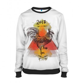 Женский свитшот 3D с принтом С новым 2017 годом в городе Новоалтайск, 100% полиэстер с мягким внутренним слоем | круглый вырез горловины, мягкая резинка на манжетах и поясе, свободная посадка по фигуре | 