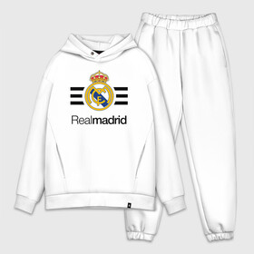 Мужской костюм хлопок OVERSIZE с принтом Real madrid в городе Новоалтайск,  |  | football | real | real madrid | примера | реал | реал мадрид | футбол | чемпионат испании