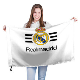 Флаг 3D с принтом Real madrid в городе Новоалтайск, 100% полиэстер | плотность ткани — 95 г/м2, размер — 67 х 109 см. Принт наносится с одной стороны | football | real | real madrid | примера | реал | реал мадрид | футбол | чемпионат испании