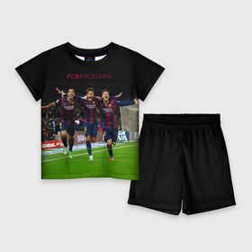 Детский костюм с шортами 3D с принтом Barcelona6 в городе Новоалтайск,  |  | barcelona | football | барса | барселона | примера | футбол | чемпионат испании