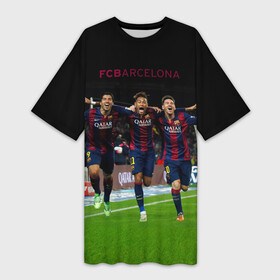Платье-футболка 3D с принтом Barcelona6 в городе Новоалтайск,  |  | barcelona | football | барса | барселона | примера | футбол | чемпионат испании