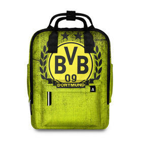 Женский рюкзак 3D с принтом Borussia5 в городе Новоалтайск, 100% полиэстер | лямки с регулируемой длиной, сверху ручки, чтобы рюкзак нести как сумку. Основное отделение закрывается на молнию, как и внешний карман. Внутри два дополнительных кармана, один из которых закрывается на молнию. По бокам два дополнительных кармашка, куда поместится маленькая бутылочка
 | borussia | bvb | football | боруссия | бундеслига | дортмунд | футбол | чемпионат германии
