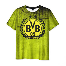 Мужская футболка 3D с принтом Borussia5 в городе Новоалтайск, 100% полиэфир | прямой крой, круглый вырез горловины, длина до линии бедер | borussia | bvb | football | боруссия | бундеслига | дортмунд | футбол | чемпионат германии