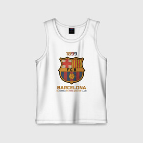 Детская майка хлопок с принтом Barcelona2 в городе Новоалтайск,  |  | barcelona | football | барса | барселона | примера | футбол | чемпионат испании