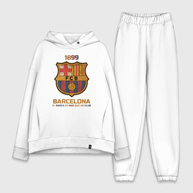 Женский костюм хлопок Oversize с принтом Barcelona2 в городе Новоалтайск,  |  | barcelona | football | барса | барселона | примера | футбол | чемпионат испании