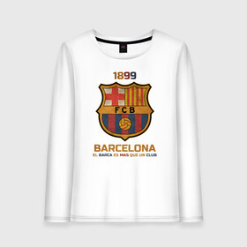 Женский лонгслив хлопок с принтом Barcelona2 в городе Новоалтайск, 100% хлопок |  | barcelona | football | барса | барселона | примера | футбол | чемпионат испании