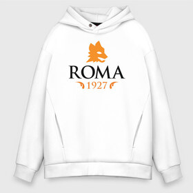 Мужское худи Oversize хлопок с принтом AS Roma в городе Новоалтайск, френч-терри — 70% хлопок, 30% полиэстер. Мягкий теплый начес внутри —100% хлопок | боковые карманы, эластичные манжеты и нижняя кромка, капюшон на магнитной кнопке | Тематика изображения на принте: 1927 | roma | фк «рома»