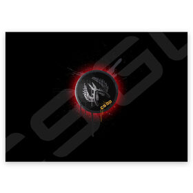 Поздравительная открытка с принтом cs:go - Guardian pin graffiti в городе Новоалтайск, 100% бумага | плотность бумаги 280 г/м2, матовая, на обратной стороне линовка и место для марки
 | cs | csgo | graffiti | guardian | pin | го | кс