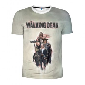 Мужская футболка 3D спортивная с принтом Walking Dead в городе Новоалтайск, 100% полиэстер с улучшенными характеристиками | приталенный силуэт, круглая горловина, широкие плечи, сужается к линии бедра | Тематика изображения на принте: walking dead | zombie | зомби | ходячие мертвецы