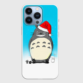 Чехол для iPhone 13 Pro с принтом Тоторо под снегом в городе Новоалтайск,  |  | Тематика изображения на принте: totoro | аниме | новогодние аниме | новый год | рождественские аниме | тоторо
