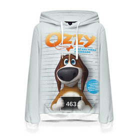 Женская толстовка 3D с принтом Ozzy в городе Новоалтайск, 100% полиэстер  | двухслойный капюшон со шнурком для регулировки, мягкие манжеты на рукавах и по низу толстовки, спереди карман-кенгуру с мягким внутренним слоем. | dog | fast furry | бигль | большой собачий побег | мартин | мультфильм | оззи | побег | свободу разношерстным | собака