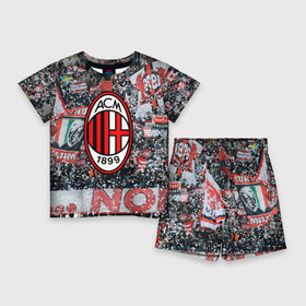Детский костюм с шортами 3D с принтом Milan1 в городе Новоалтайск,  |  | football | milan | seria a | милан | россонери | серия а | футбол | чемпионат италии