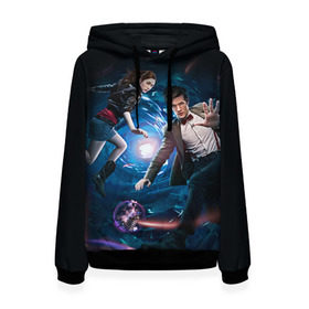 Женская толстовка 3D Доктор Кто art: в городе Новоалтайск, 100% полиэстер  | двухслойный капюшон со шнурком для регулировки, мягкие манжеты на рукавах и по низу толстовки, спереди карман-кенгуру с мягким внутренним слоем. |
