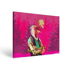 Холст прямоугольный с принтом Happy Richard`s year! в городе Новоалтайск, 100% ПВХ |  | hotline miami