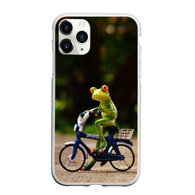 Чехол для iPhone 11 Pro матовый с принтом Лягушка в городе Новоалтайск, Силикон |  | велосипед | жаба | животные | лягушка | мини | фигурка